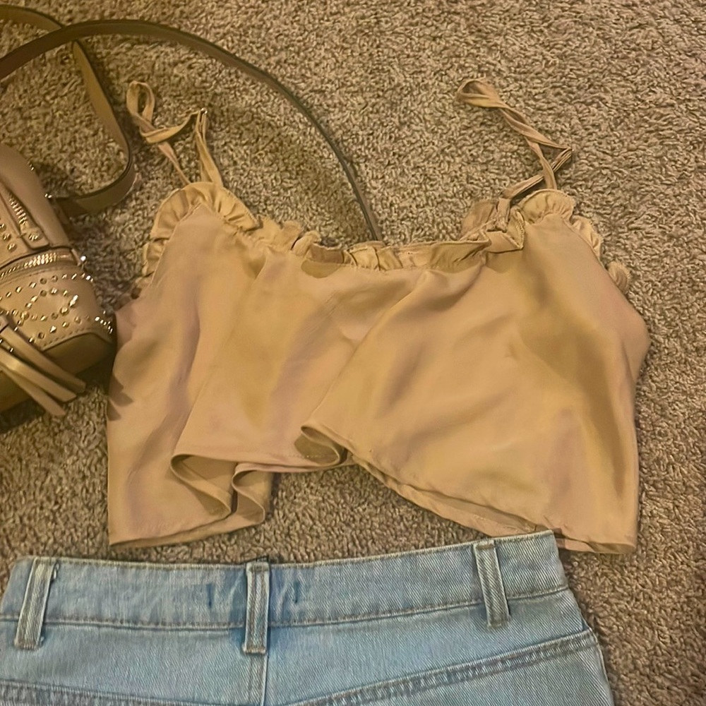 Tan Crop Top